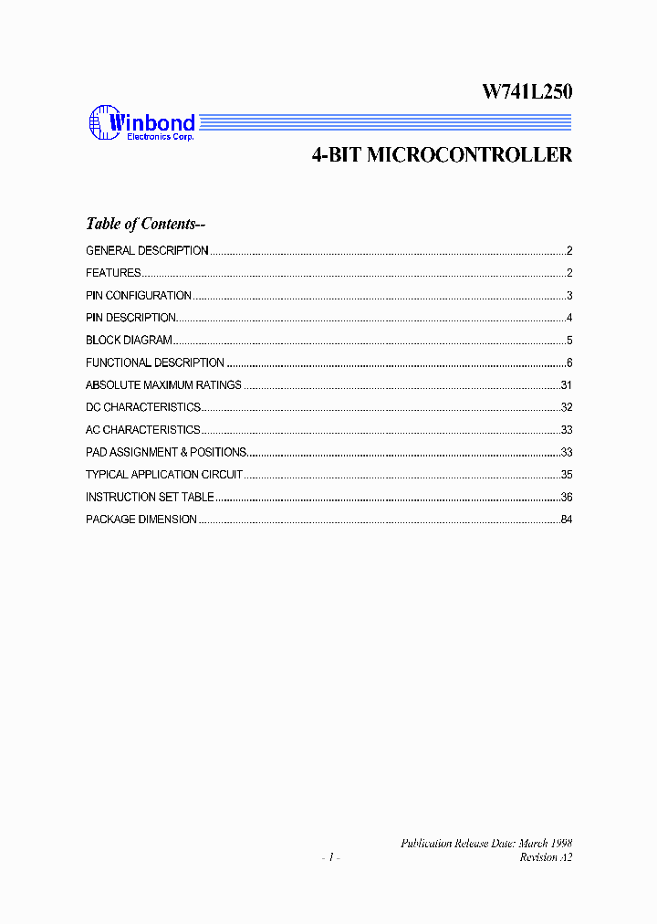 W741L250_52427.PDF Datasheet