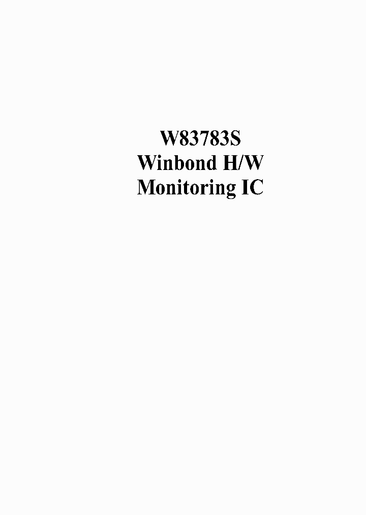 W83783_52709.PDF Datasheet