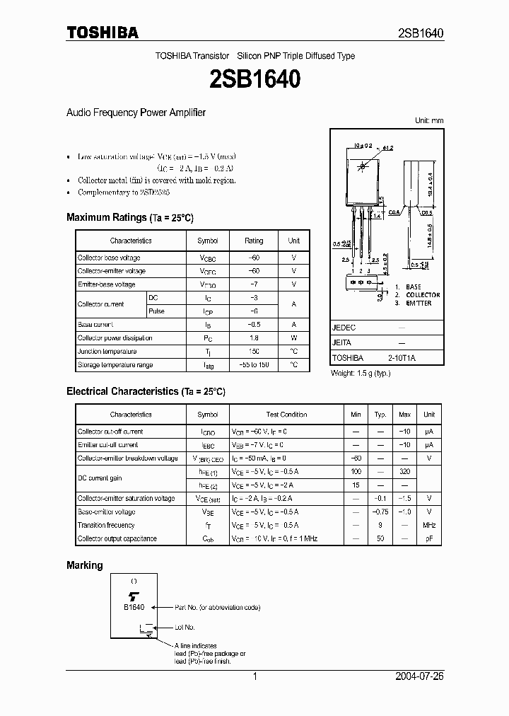 2SB1640_296330.PDF Datasheet