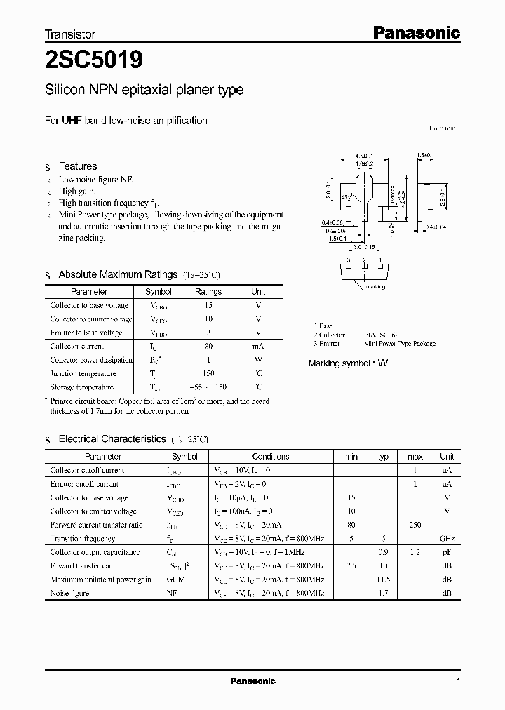 2SC5019_289001.PDF Datasheet