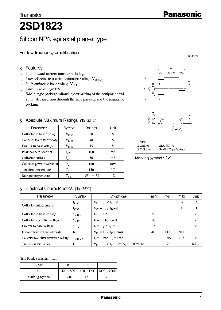 2SD1823_294484.PDF Datasheet