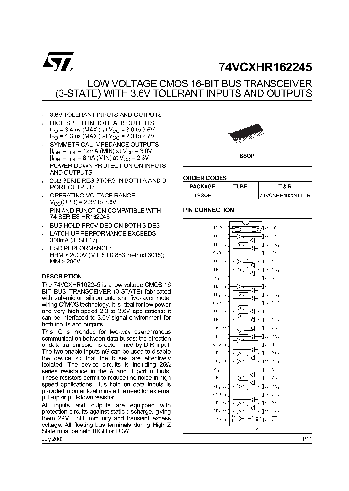 74VCXHR162245_294767.PDF Datasheet