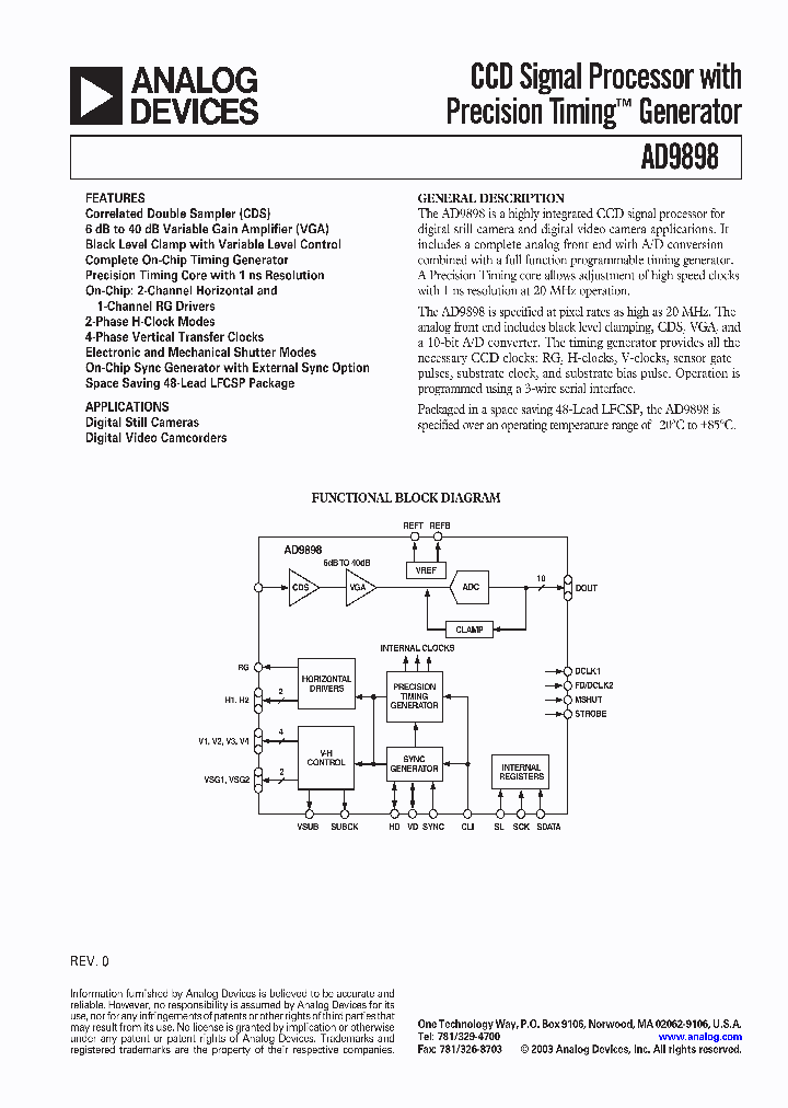 AD9898KCP-_223812.PDF Datasheet