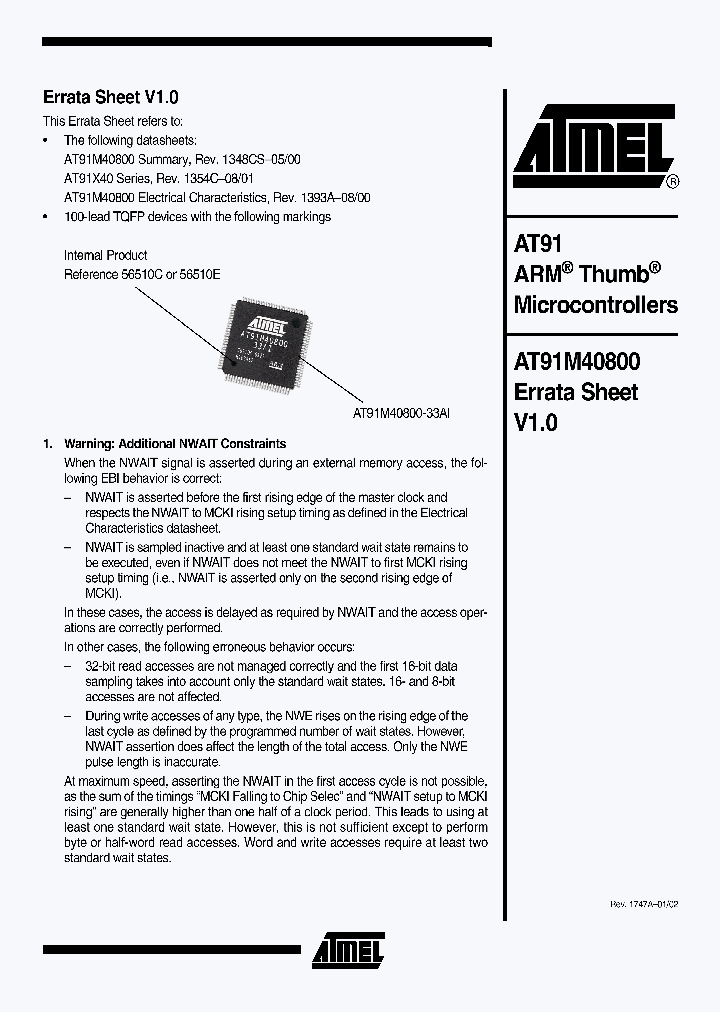 AT91M40800NBSP_286121.PDF Datasheet