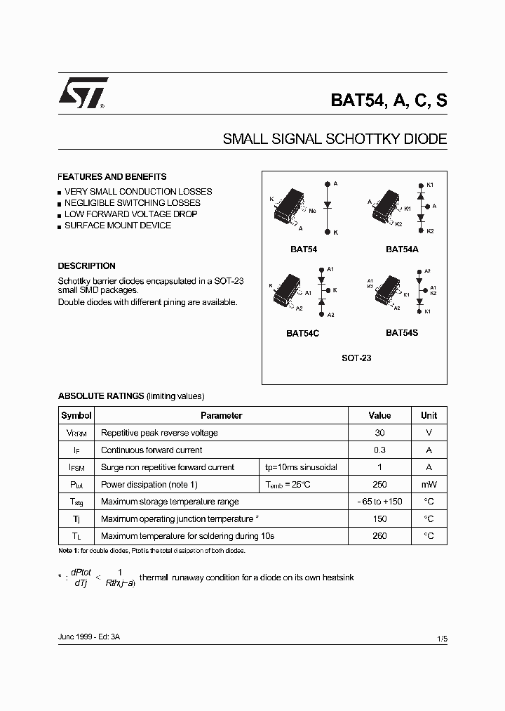 BAT54_273723.PDF Datasheet