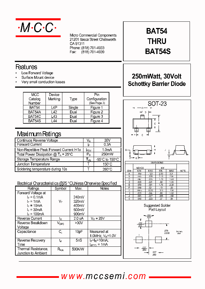 BAT54_273730.PDF Datasheet
