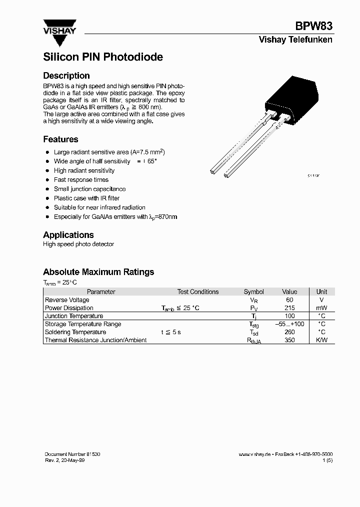 BPW83_264068.PDF Datasheet