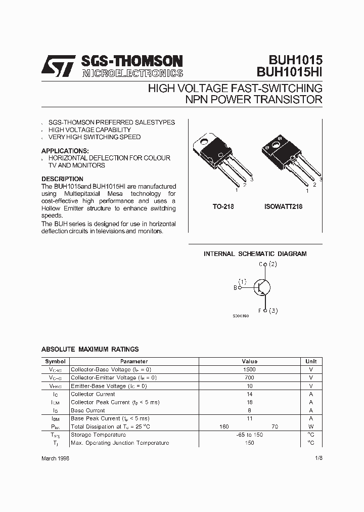 BUH1015HI_277967.PDF Datasheet