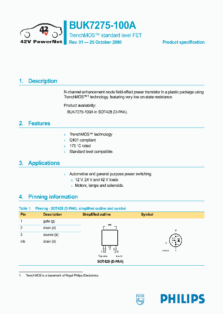 BUK7275-100A_292562.PDF Datasheet