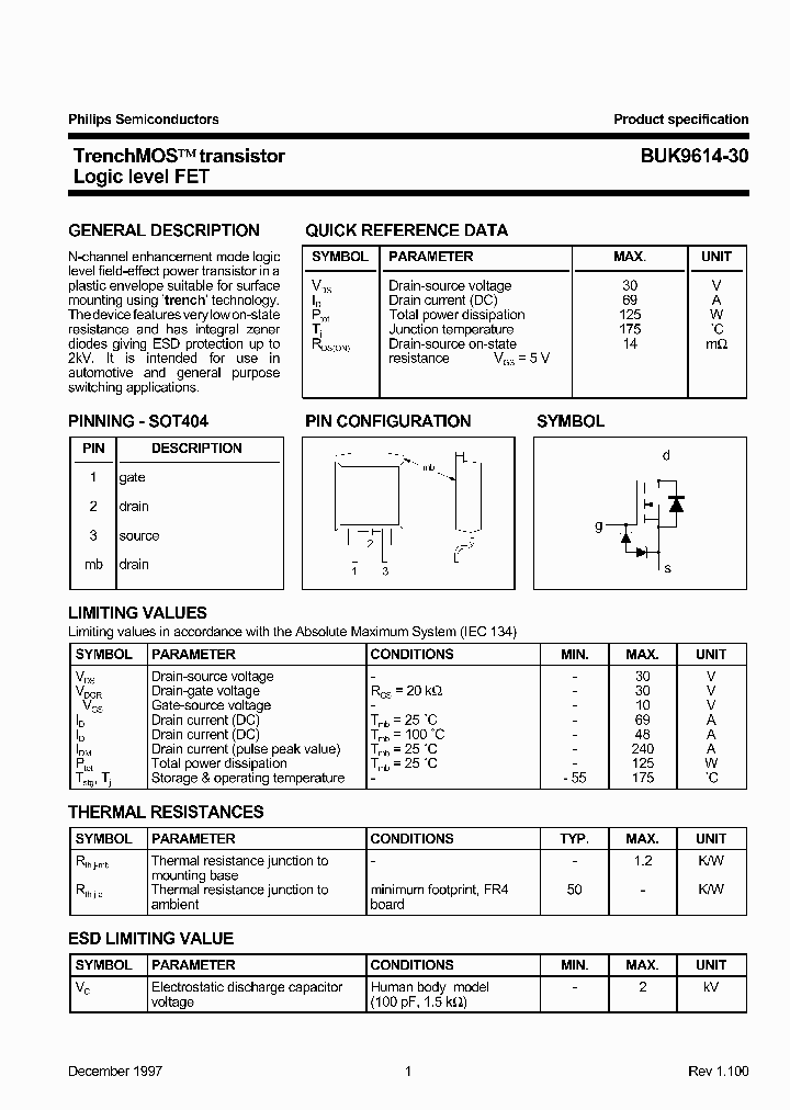 BUK9614-30_256999.PDF Datasheet