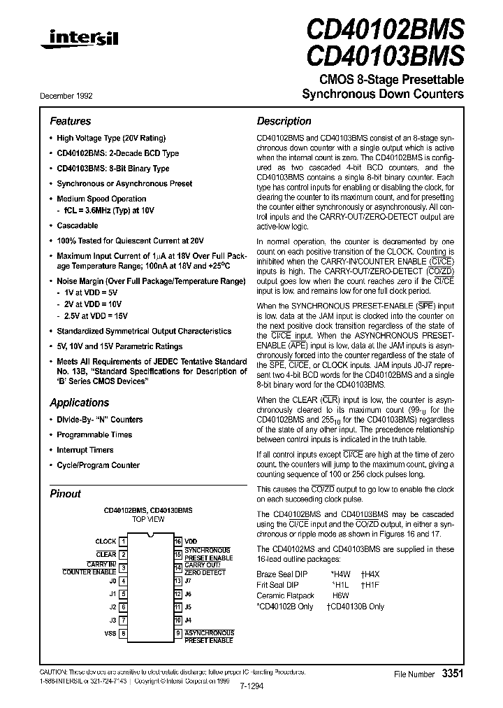 CD40103BMS_184285.PDF Datasheet