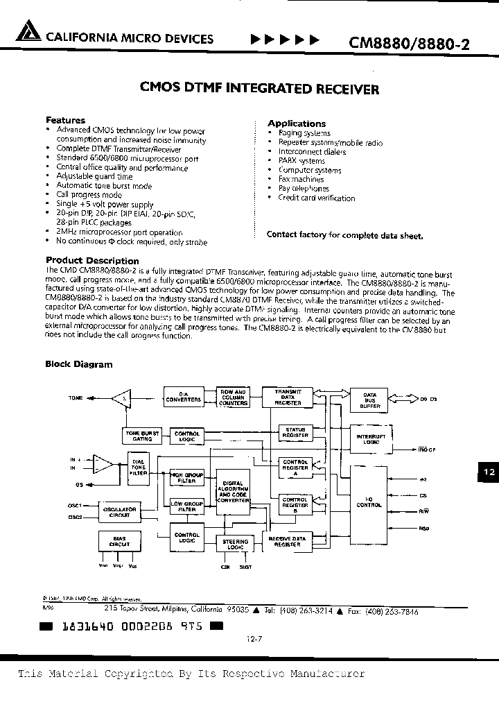 CM8880FI_286861.PDF Datasheet