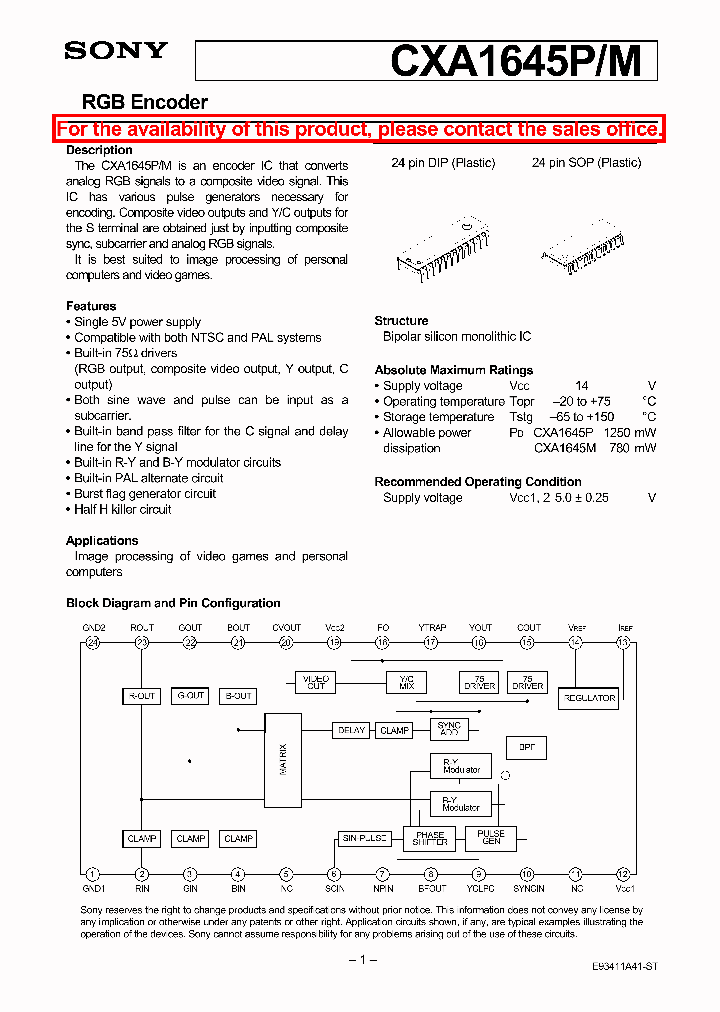 CXA1645_105861.PDF Datasheet