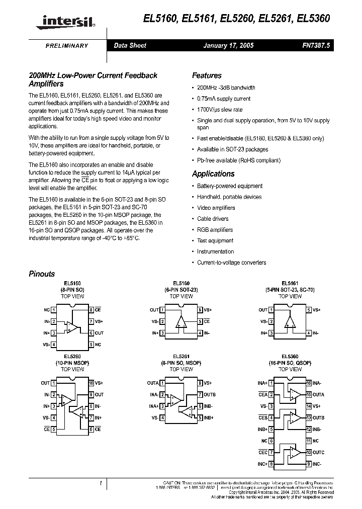 EL5260_267129.PDF Datasheet