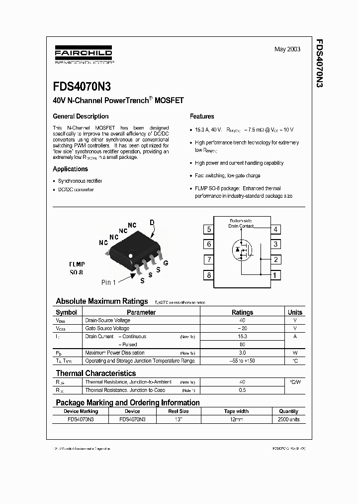 FDS4070N3_300282.PDF Datasheet