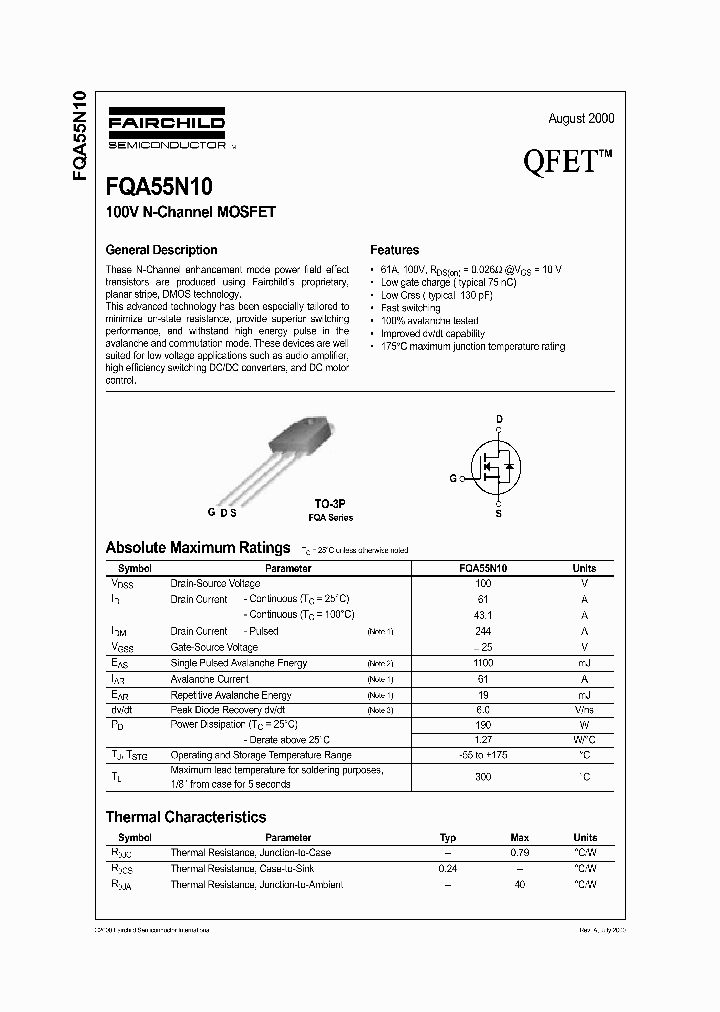 FQA55N10_242019.PDF Datasheet