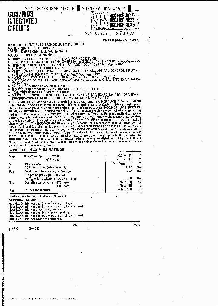 HCF4052BE_281889.PDF Datasheet