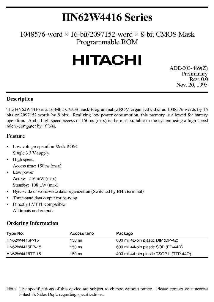 HN62W4416SERIES_214683.PDF Datasheet