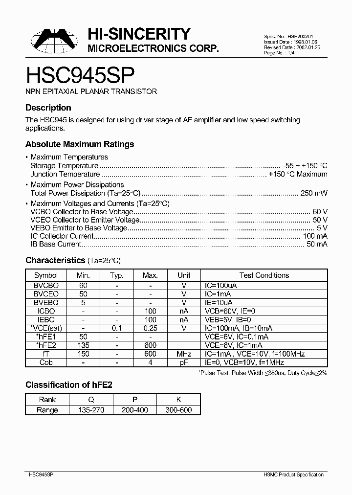 HSC945SP_299998.PDF Datasheet
