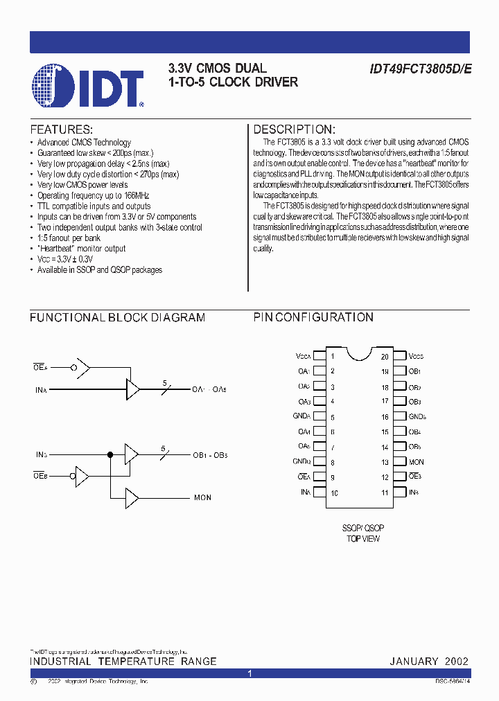 IDT49FCT3805E_296358.PDF Datasheet