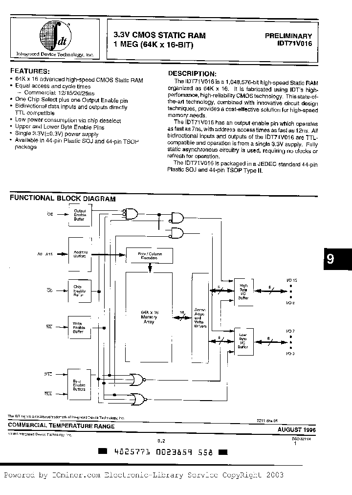 IDT71V016S12PH_201226.PDF Datasheet