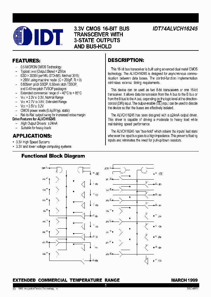 IDT74ALVCH16245PA_283254.PDF Datasheet