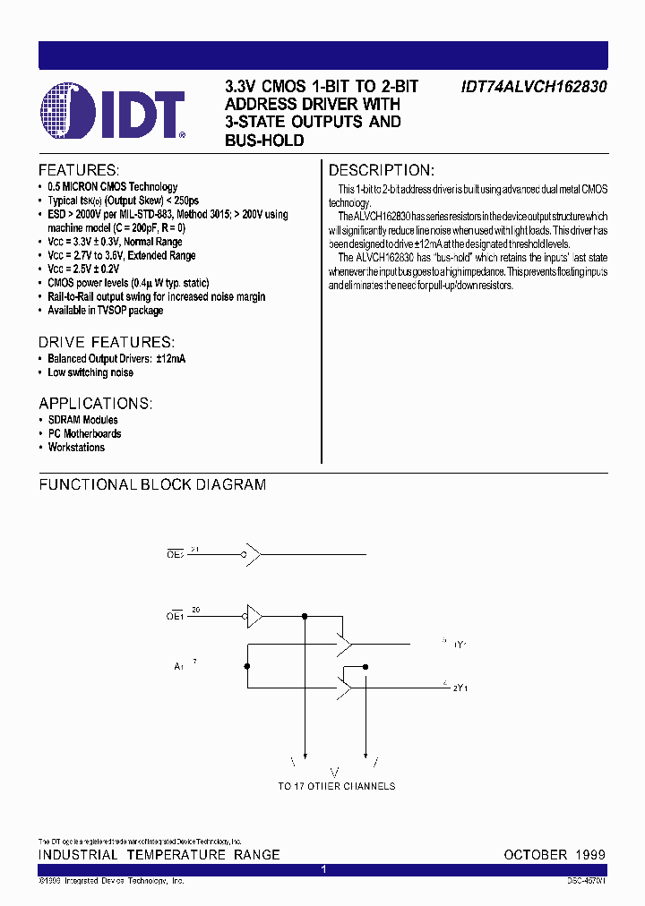 IDT74ALVCH162830_277581.PDF Datasheet