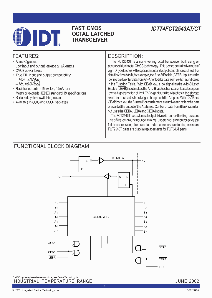 IDT74FCT2543AT_290649.PDF Datasheet