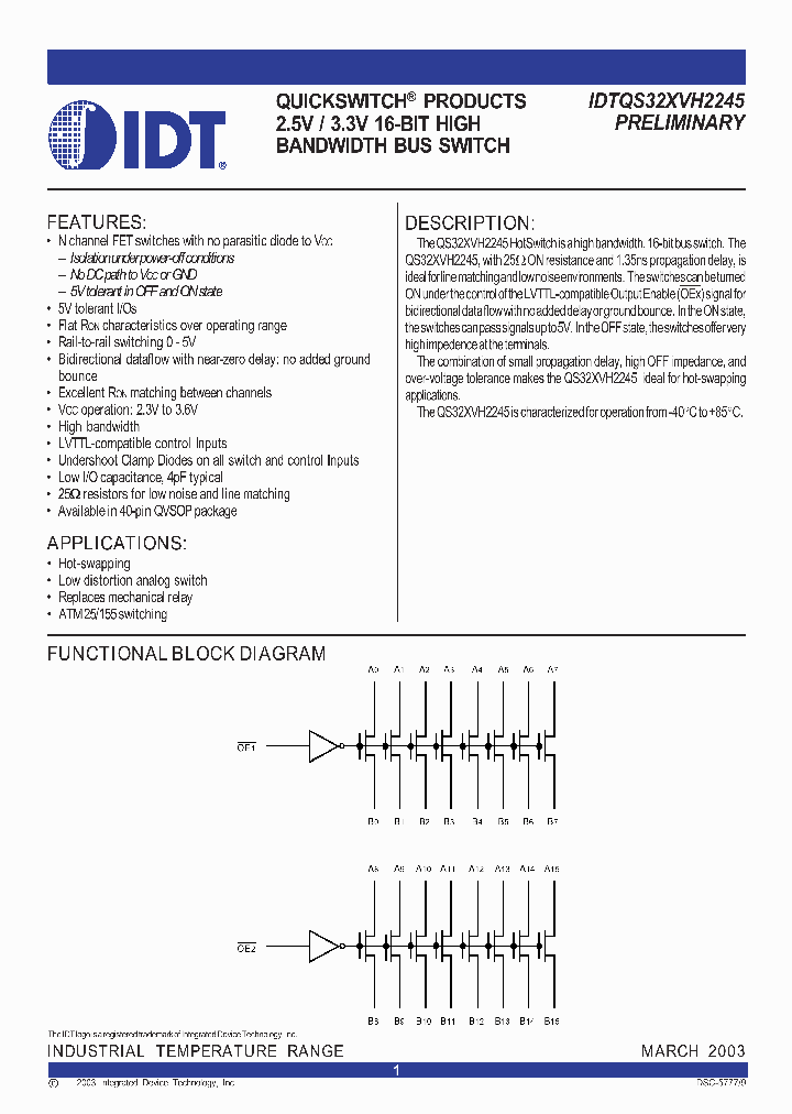 IDTQS32XVH2245_292158.PDF Datasheet