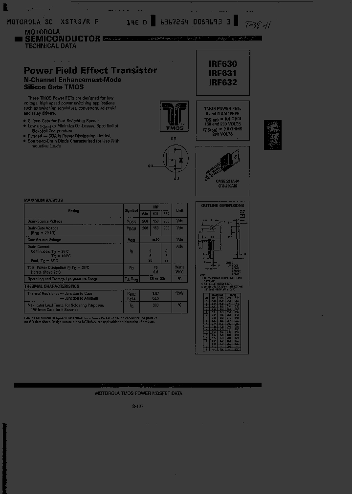 IRF631_200772.PDF Datasheet