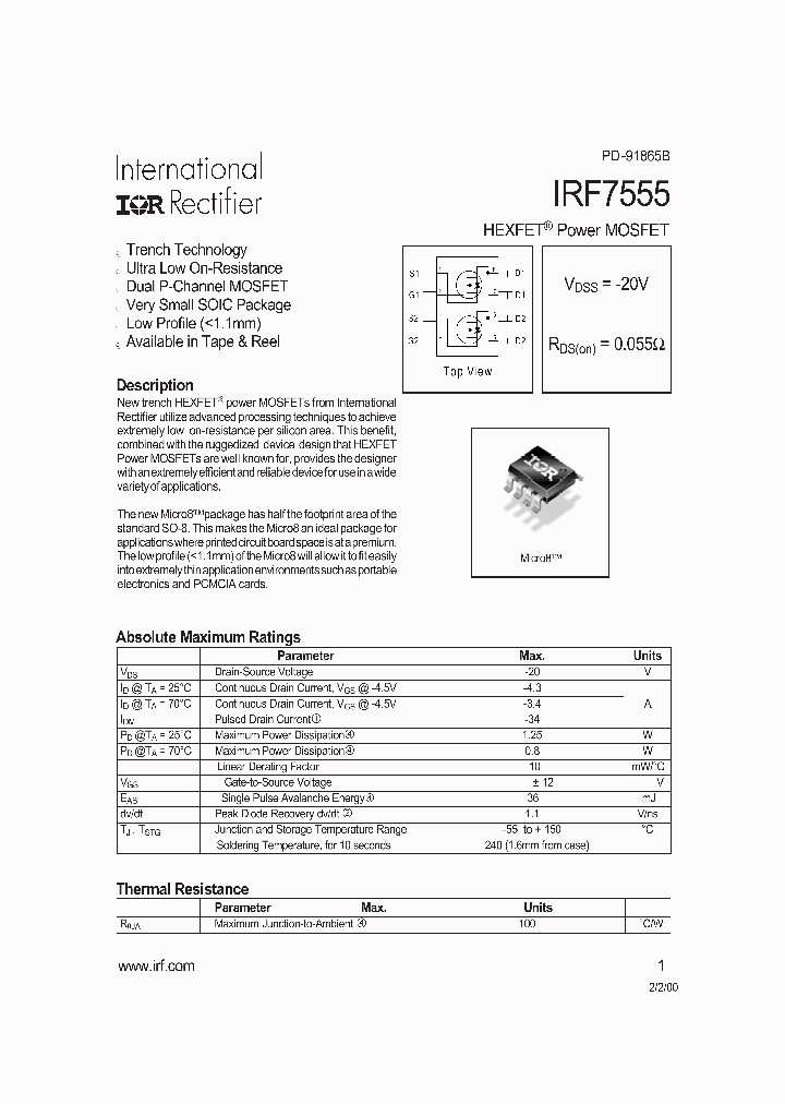 IRF7555_242407.PDF Datasheet