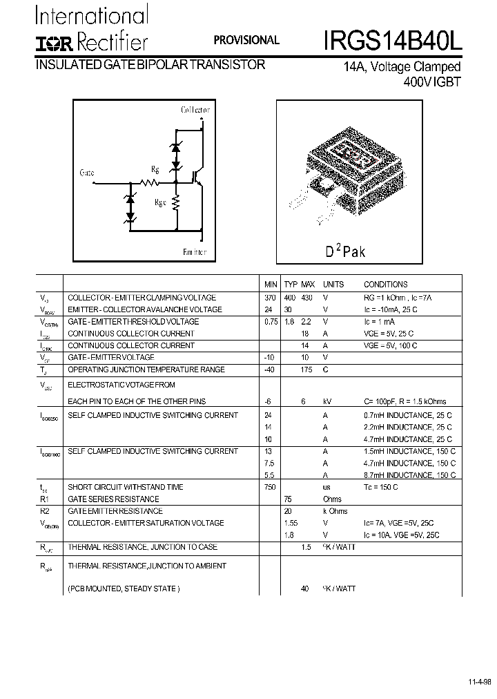IRGS14B40L_221165.PDF Datasheet