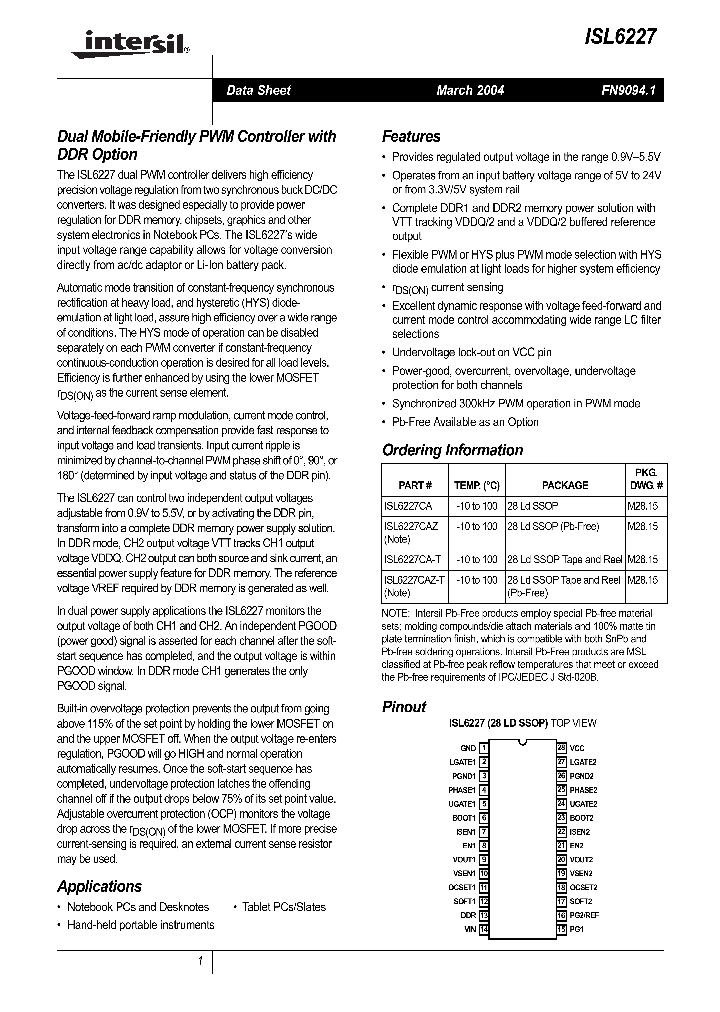 ISL6227_226694.PDF Datasheet