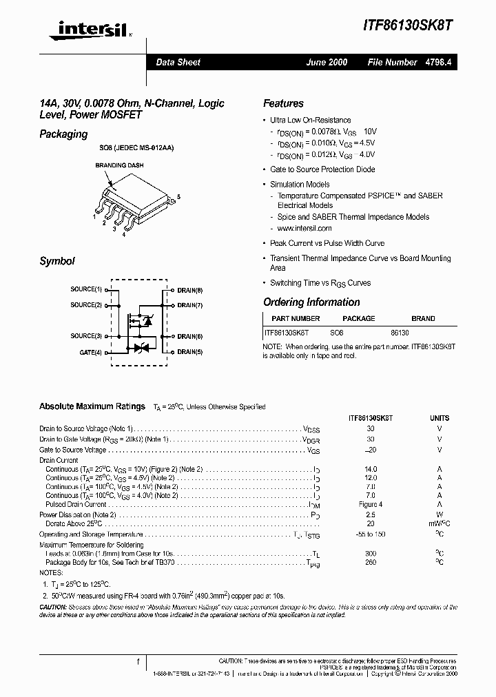ITF86130SK8T_293605.PDF Datasheet