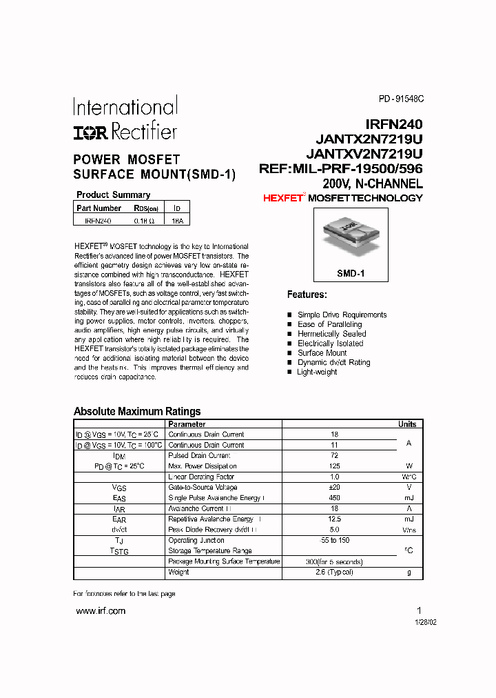 JANTXV2N7219U_280249.PDF Datasheet
