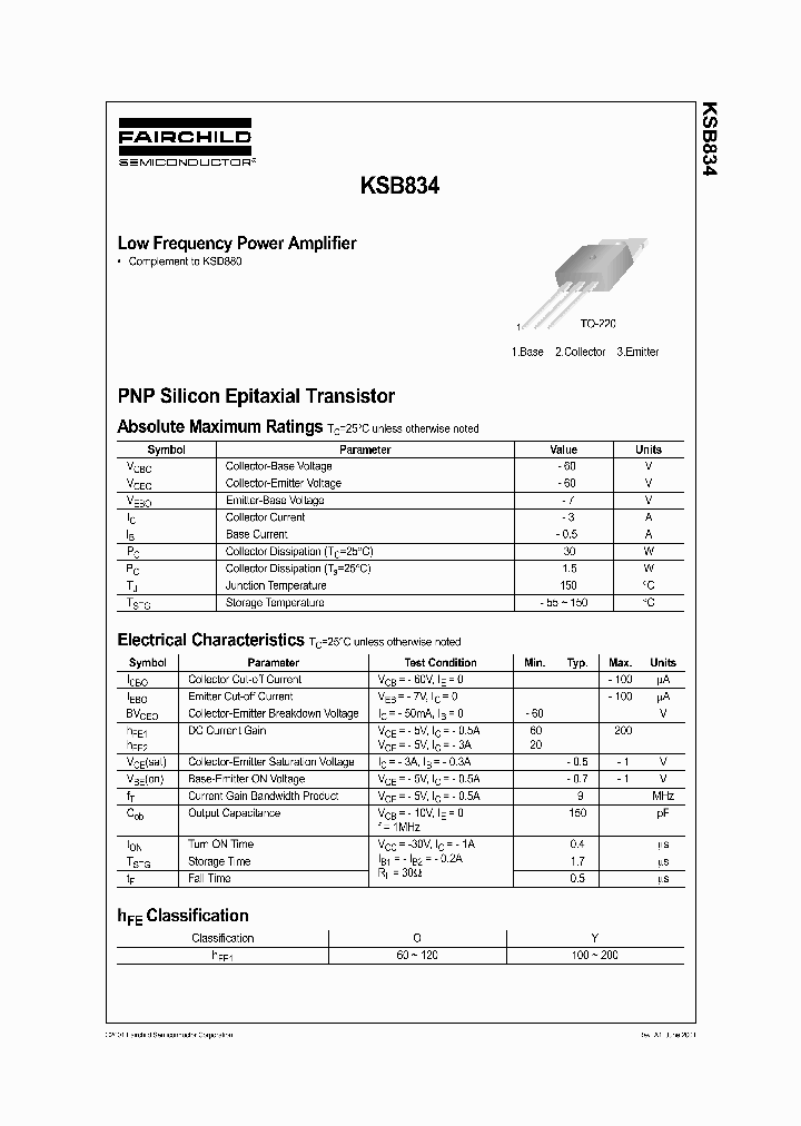 KSB834_288428.PDF Datasheet