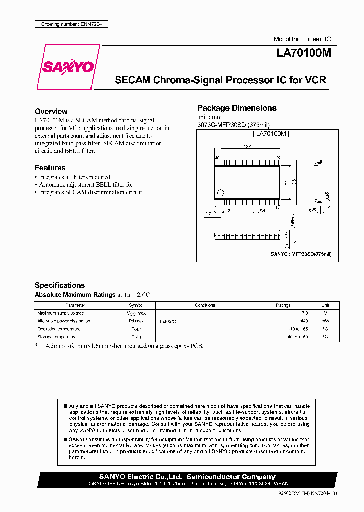 LA70100M_154097.PDF Datasheet