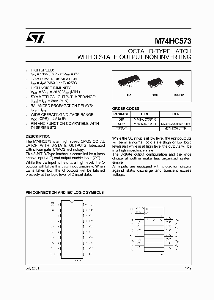 M74HC573TT_253934.PDF Datasheet