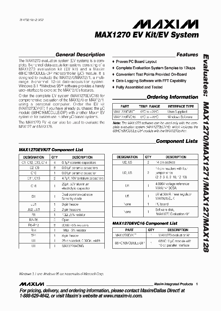 MAX1270EVC16_276819.PDF Datasheet