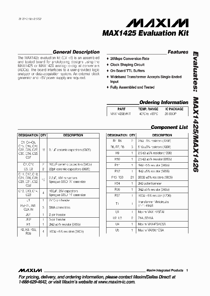 MAX1426EVKIT_291232.PDF Datasheet