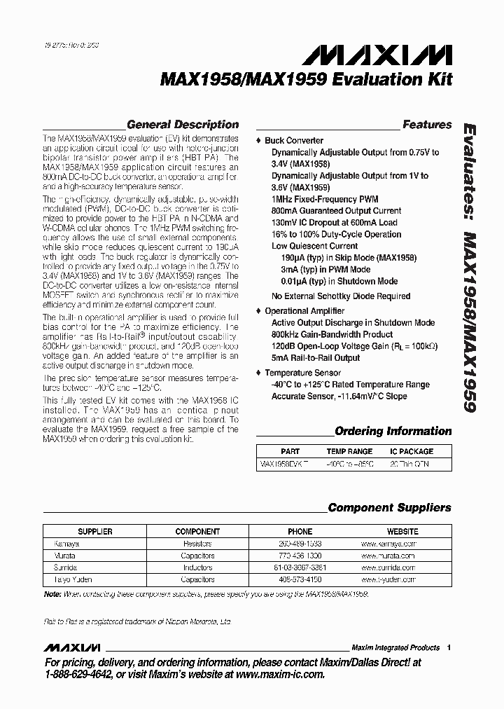 MAX1959EVKIT_240198.PDF Datasheet