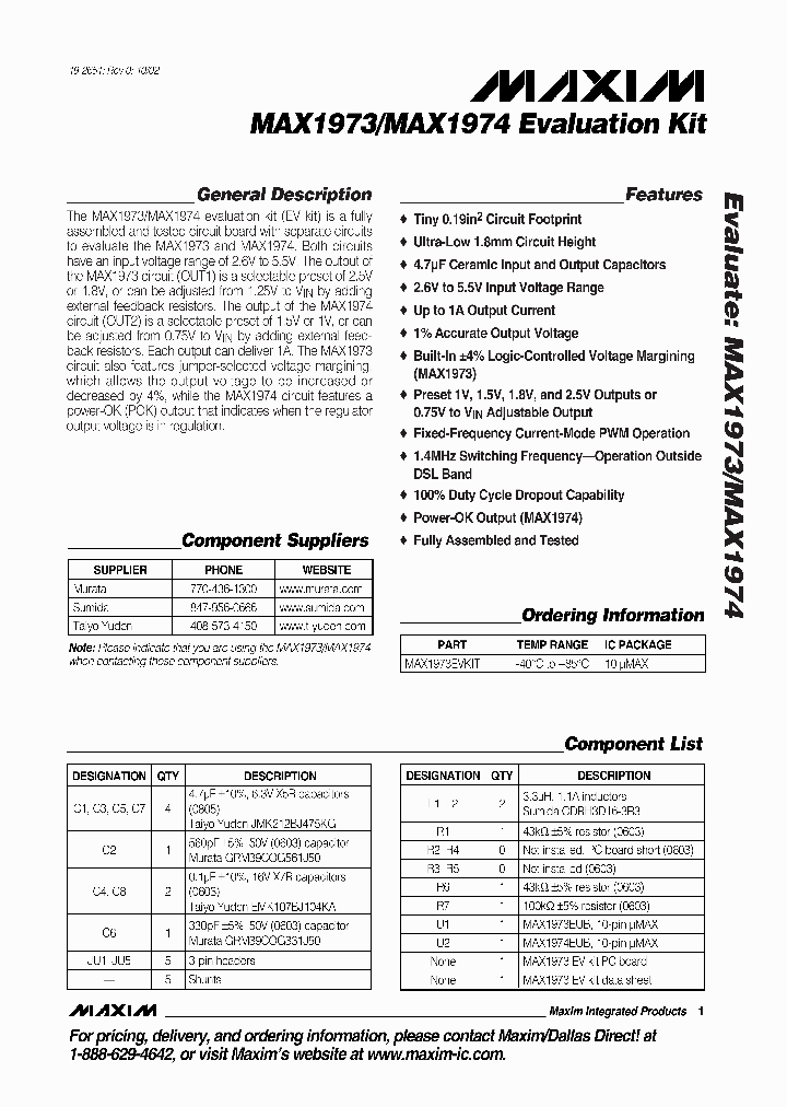 MAX1973EVKIT_260066.PDF Datasheet