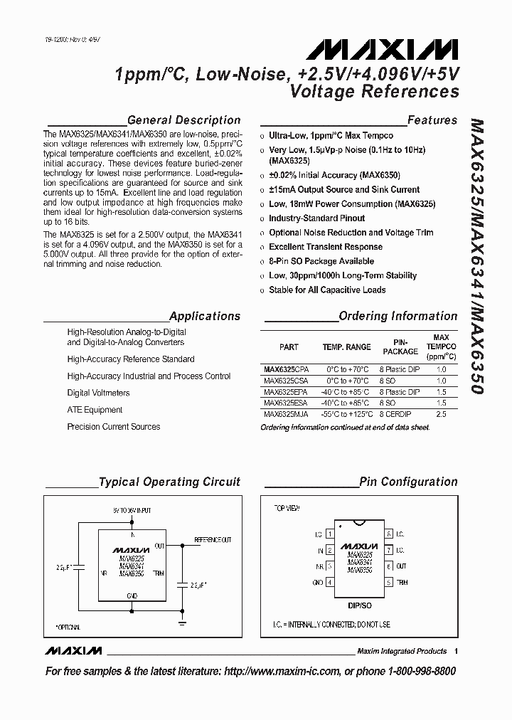 MAX6341CPA_151800.PDF Datasheet