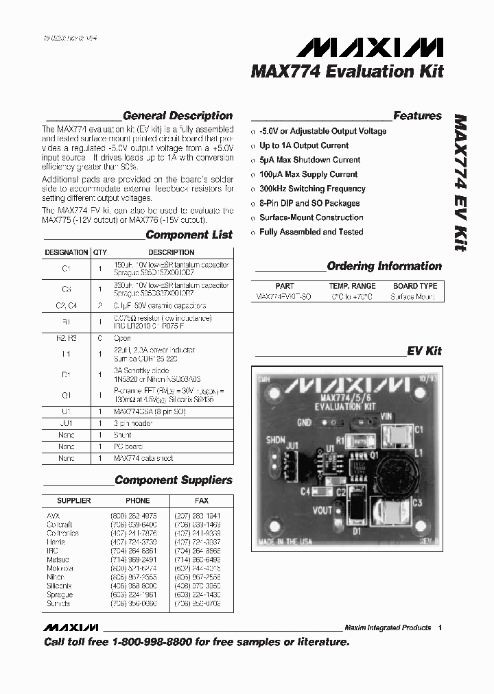 MAX774EVKIT_289733.PDF Datasheet