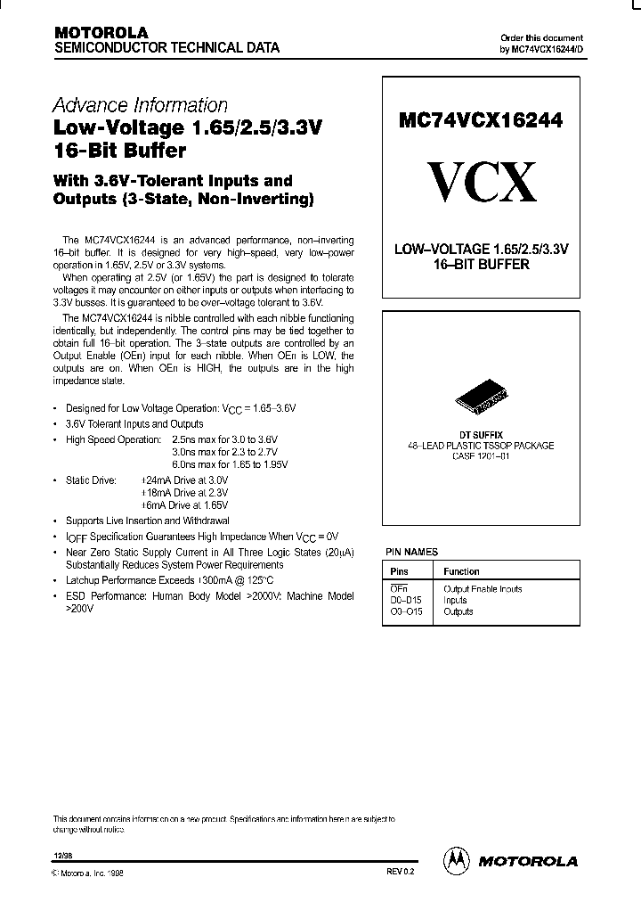 MC74VCX16244_287562.PDF Datasheet