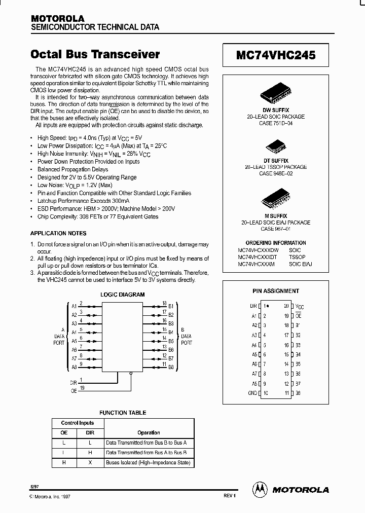 MC74VHC245_55465.PDF Datasheet