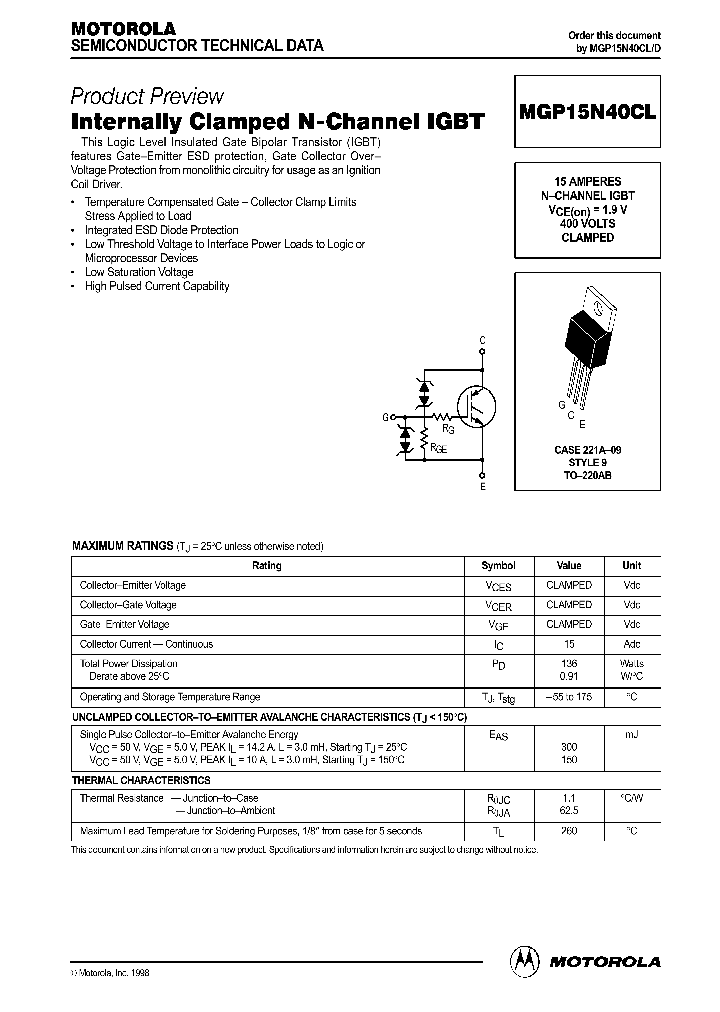 MGP15N40CLD_260085.PDF Datasheet