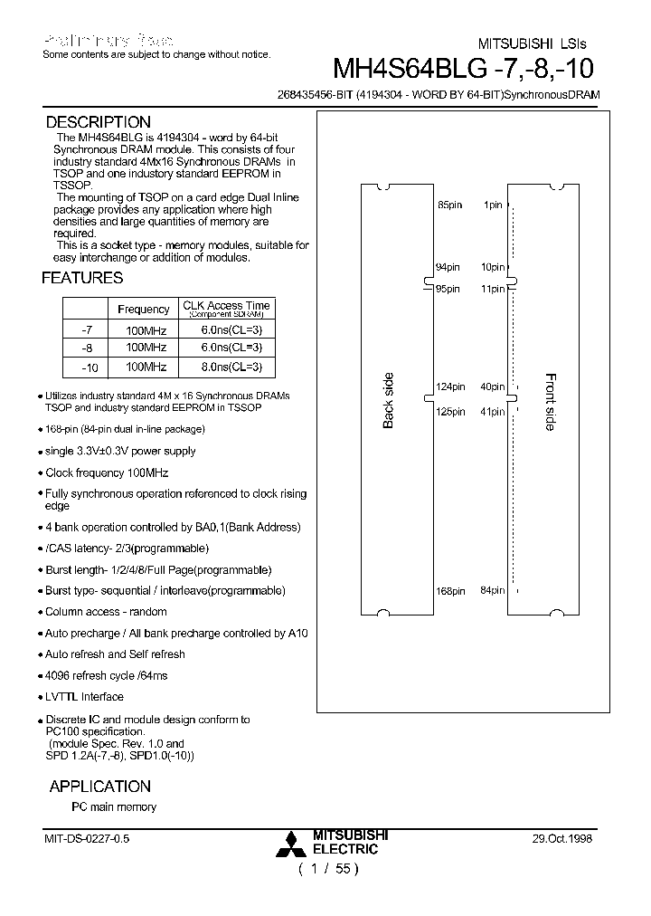 MH4S64BLG-10_239001.PDF Datasheet