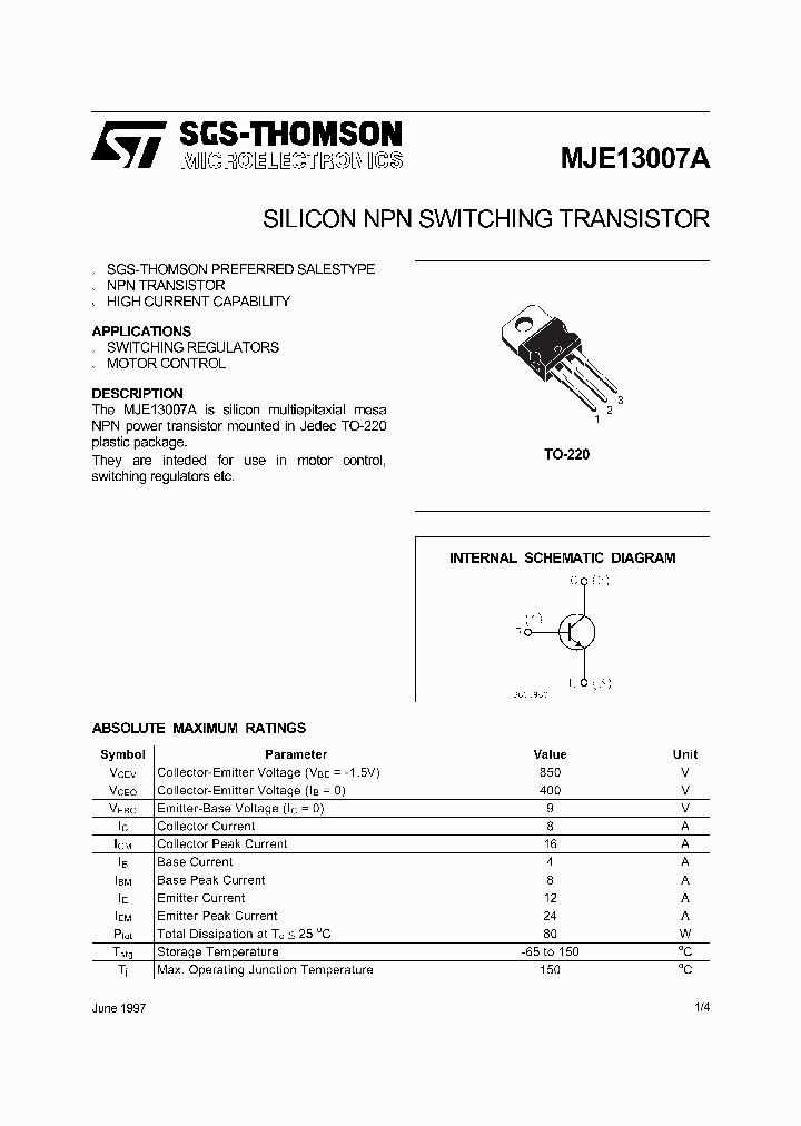 MJE13007A_267086.PDF Datasheet