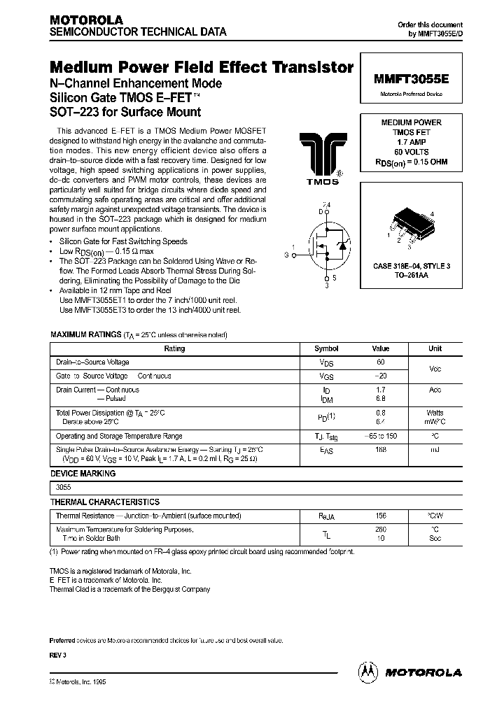 MMFT3055ED_285510.PDF Datasheet